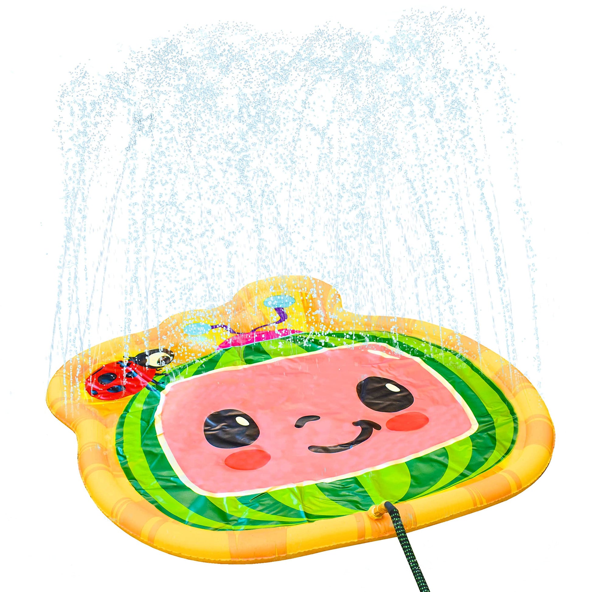 CoCoMelon 3-in-1 Splash Pad, Sprinkler for Kids and Baby Pool for Learning, Toddler Sprinkler Pool, 48" Outside Water Toys, Outdoor laymat for Babies