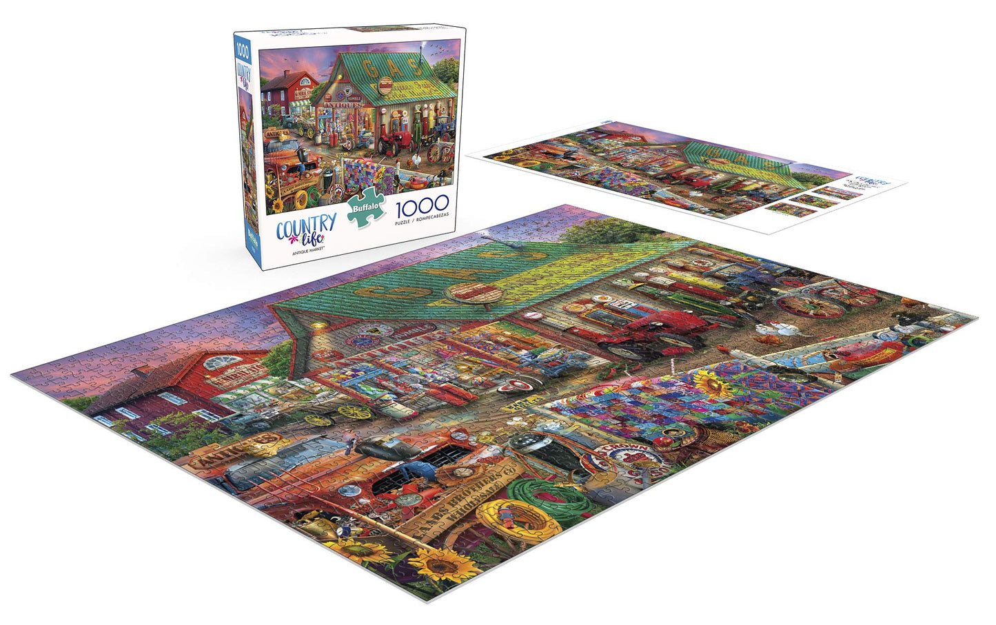Buffalo Games - Eduard- Antique Market - 1000 Piece Jigsaw Puzzle For Adults -Challenging Puzzle Perfect for Game Nights - Finished Size is 26.75 x