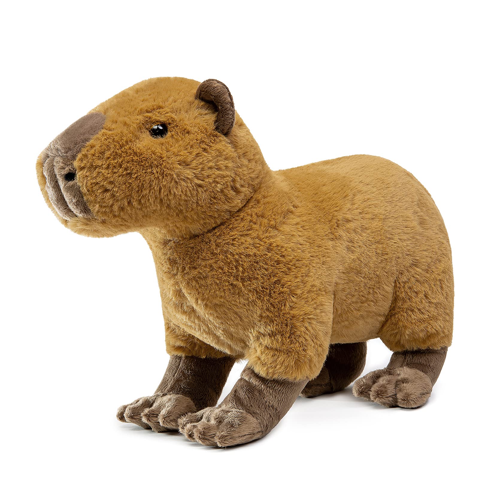 Capybara Plush Toy - Lifelike Rodent 13” Capybara Stuffed Animals, Soft Wild Animals Crawling Capybara Unique Plushie Toys Model Dolls Collection