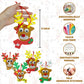 4E's Novelty Reindeer Christmas Ornament Craft for Kids (12 Pack) Updated Edition - Foam Bulk Arts and Crafts Kit for Kids Toddlers 4-8 DIY Craft