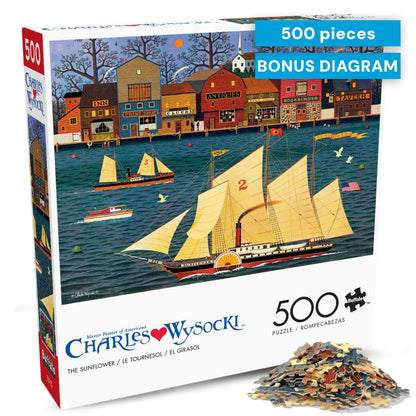 Buffalo Games - Charles Wysocki The Sunflower - 500 Piece Puzzle for Adults