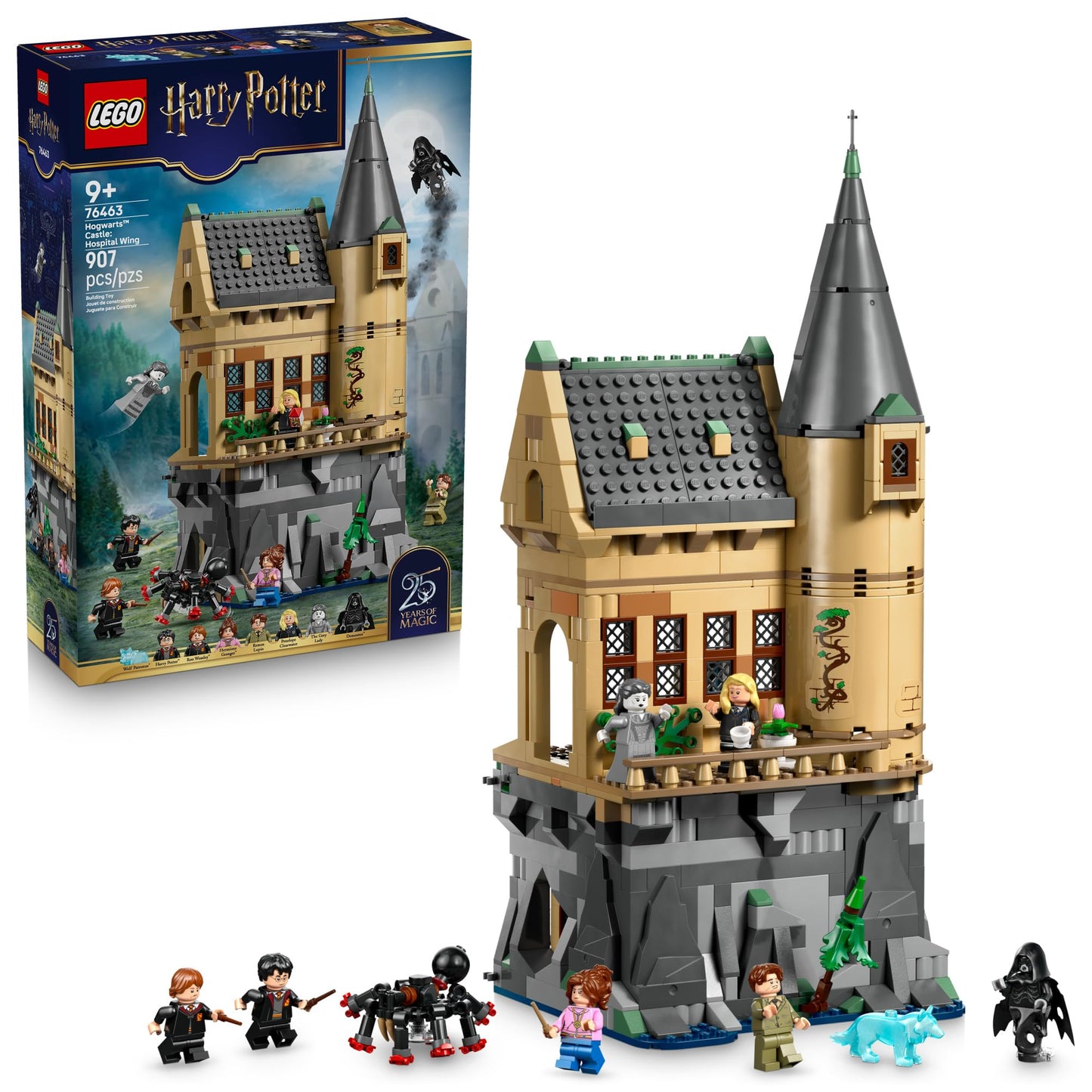 LEGO Harry Potter Hogwarts Castle: Hospital Wing Building Toy for Girls & Boys - Pretend Play Set for Kids, Ages 9+ - W/7 Minifigures & Wolf Patronus