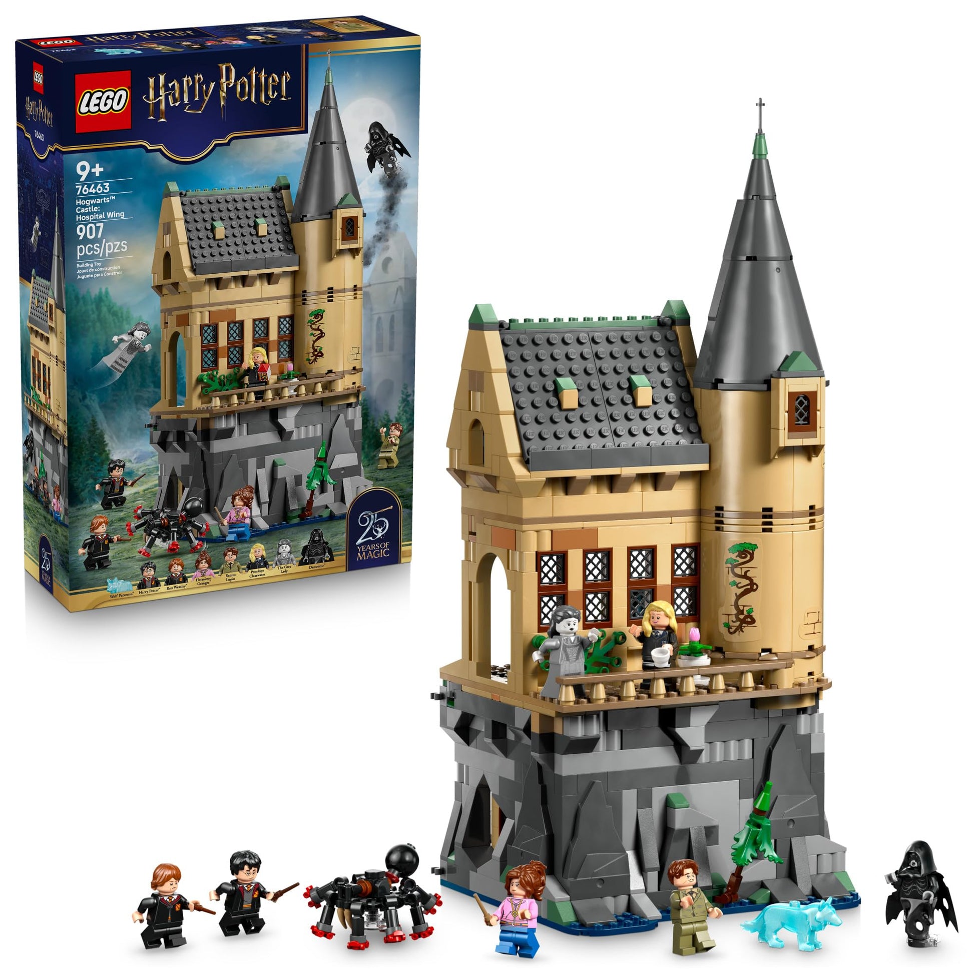 LEGO Harry Potter Hogwarts Castle: Hospital Wing Building Toy for Girls & Boys - Pretend Play Set for Kids, Ages 9+ - W/7 Minifigures & Wolf Patronus