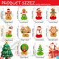 10 Pieces Christmas Gingerbread Man Party Ornaments Decorations Merry Xmas Gingerbread Man Snowflake Snowman Party Honeycomb Centerpieces Christmas