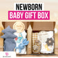 DI'FRANT® Newborn Baby Gift Box | Baby Essentials Educational Teething Toy & Soothing Crochet Rattle Set |Baby Boy Stuff Bamboo & Cotton | Perfect
