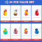 JOYIN 24 Pcs Patriotic Rubber Ducks, Red White Blue 4th of July Bulk Ducks with 8 Designs, Independence Day Duck with Flag Prints, Patriotic Party