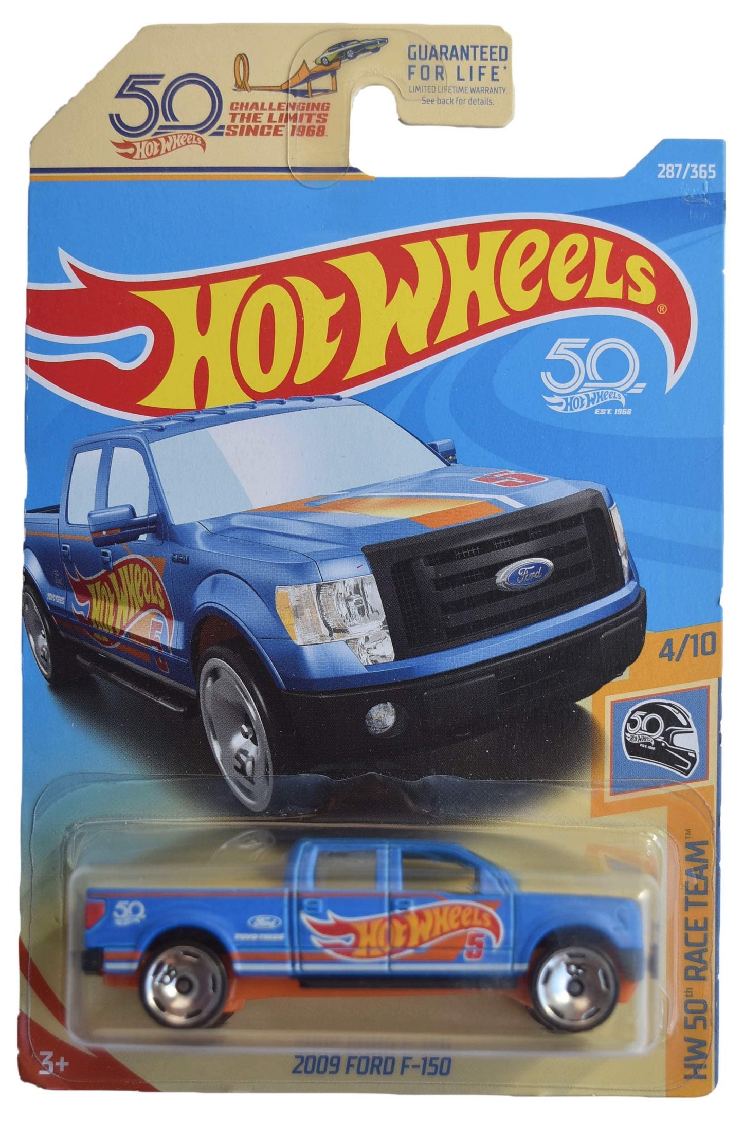 Hot Wheels 2009 Ford F 150, hw 50th Race Team 4/10 [Blue] 287/365