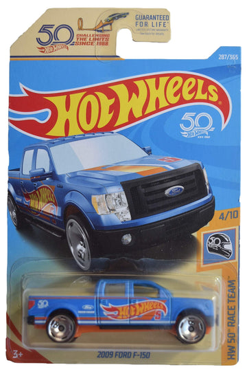 Hot Wheels 2009 Ford F 150, hw 50th Race Team 4/10 [Blue] 287/365