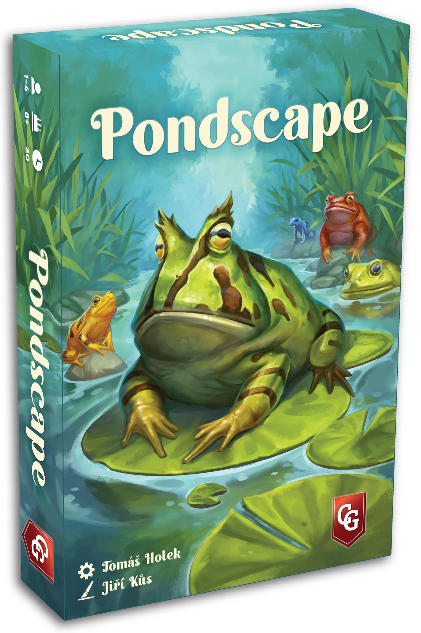 Capstone Games Pondscape - Strategy Card Game for Adults & Teens - 2 Player or More - Asymmetrical, Mystery, Role-Based & Thematic Card Game for Game
