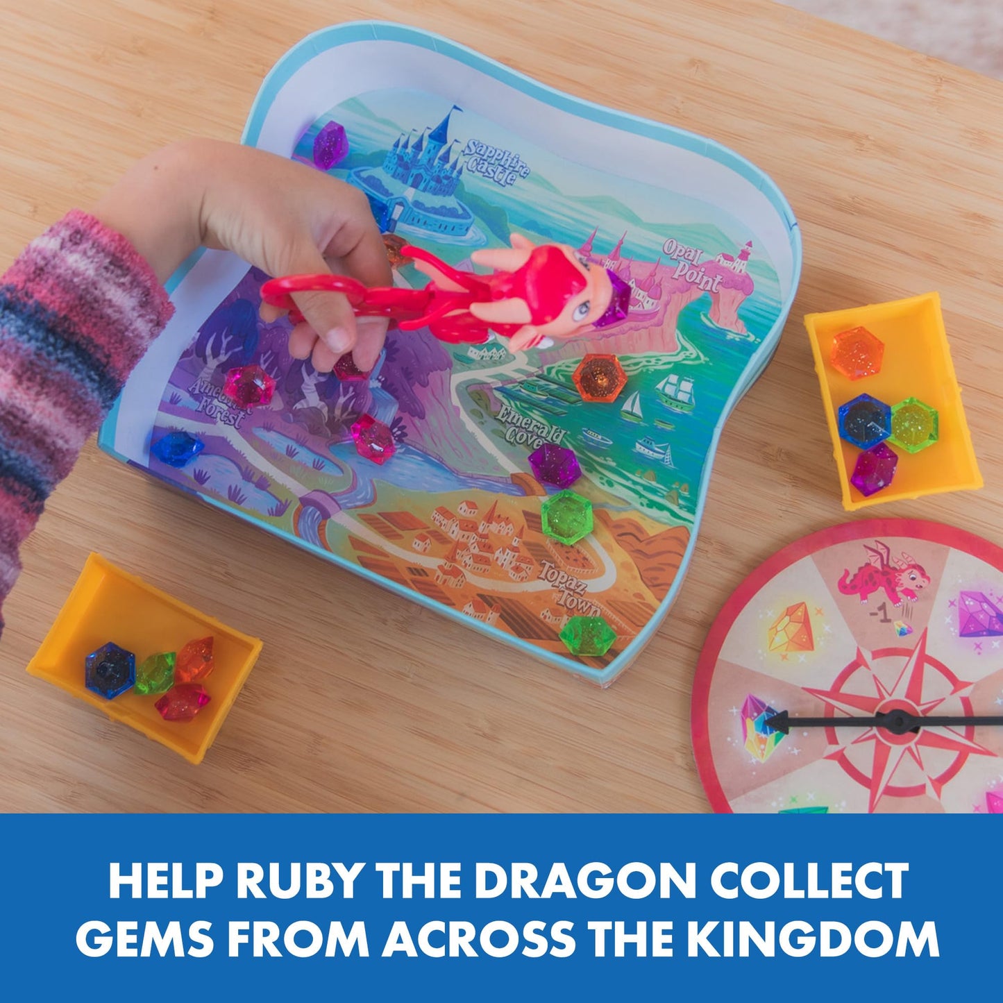 Educational Insights Ruby's Gem Quest - Toddler Board Games for 3 Year Olds, Fine Motor Skills Toys for Toddlers, Color Matching Preschool Games, Fine