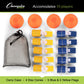 Champion Sports Deluxe Flag Football Game Set of 10 - 5 Blue Belts, 5 Yellow Belts, 4 Orange Cones, Carry Bag