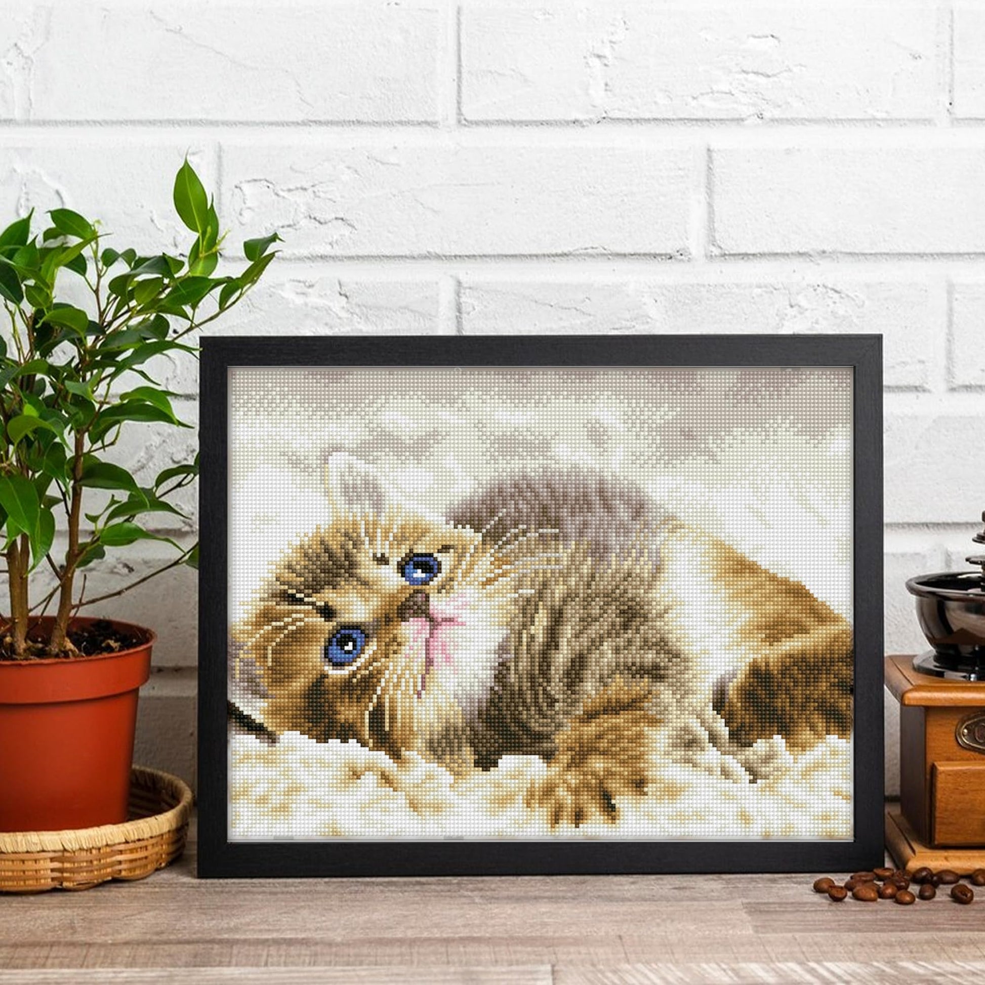 DIAMOND DOTZ Baby Pie Cat Diamond Painting Kits for Adults - Diamond Art Kits a Relaxing Creative Craft Kit with Dotz Gems 12.2"x16.1"