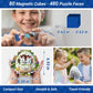 TOSY Picture Cube Bunny Friends: 6-in-1 Magnetic Picture Puzzle, Easter Basket Stuffers STEM Gift for Kids & Adults, 80 Blocks, 480 Puzzle Faces