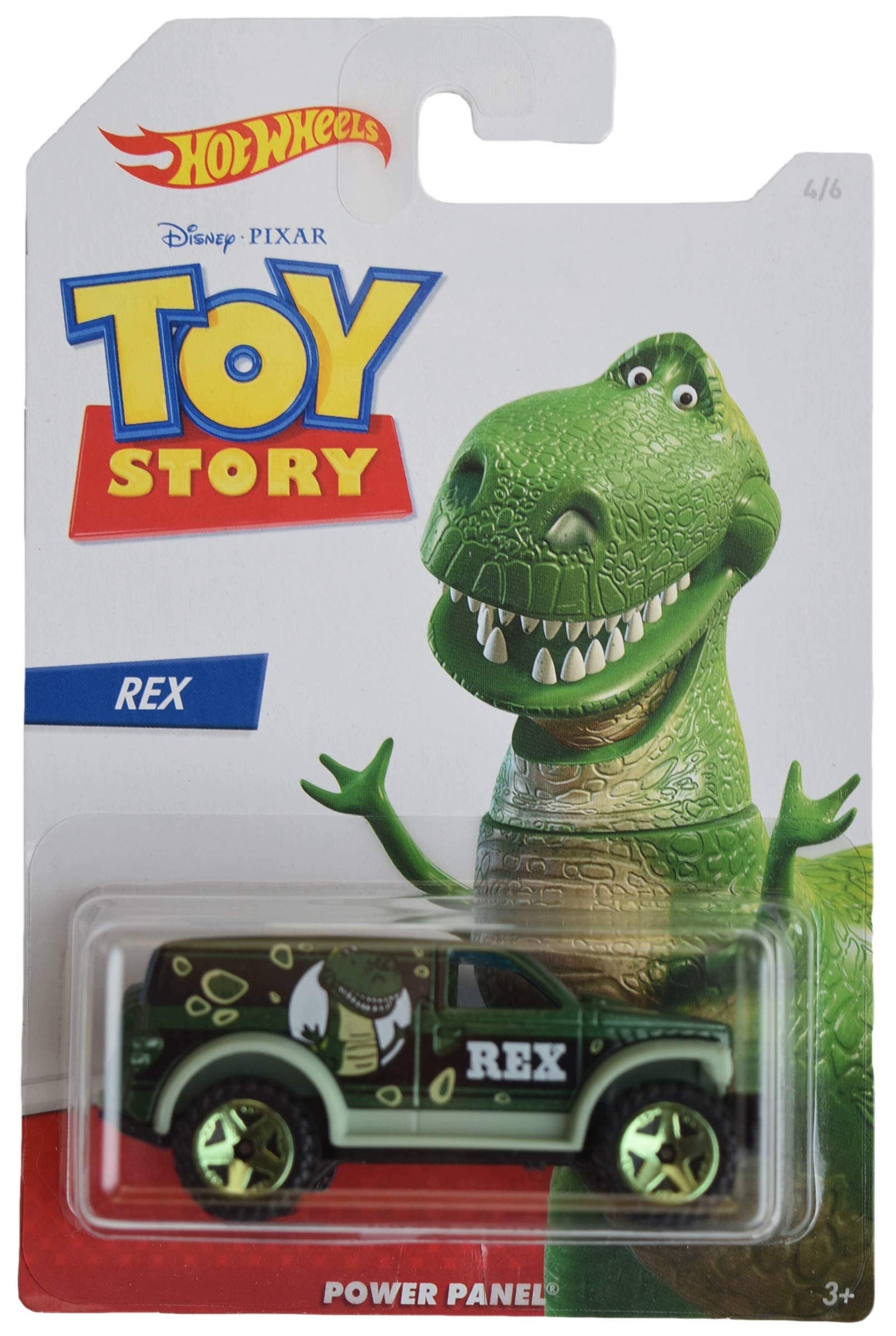 Hot Wheels Power Panel, Rex Toy Story 4/6 - Green