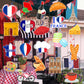 40 Pcs French Hanging Swirls Paris Themed Party Decorations Paris Birthday Party Decorations Eiffel Yower Ceiling Hanging Decor for Bastille Day