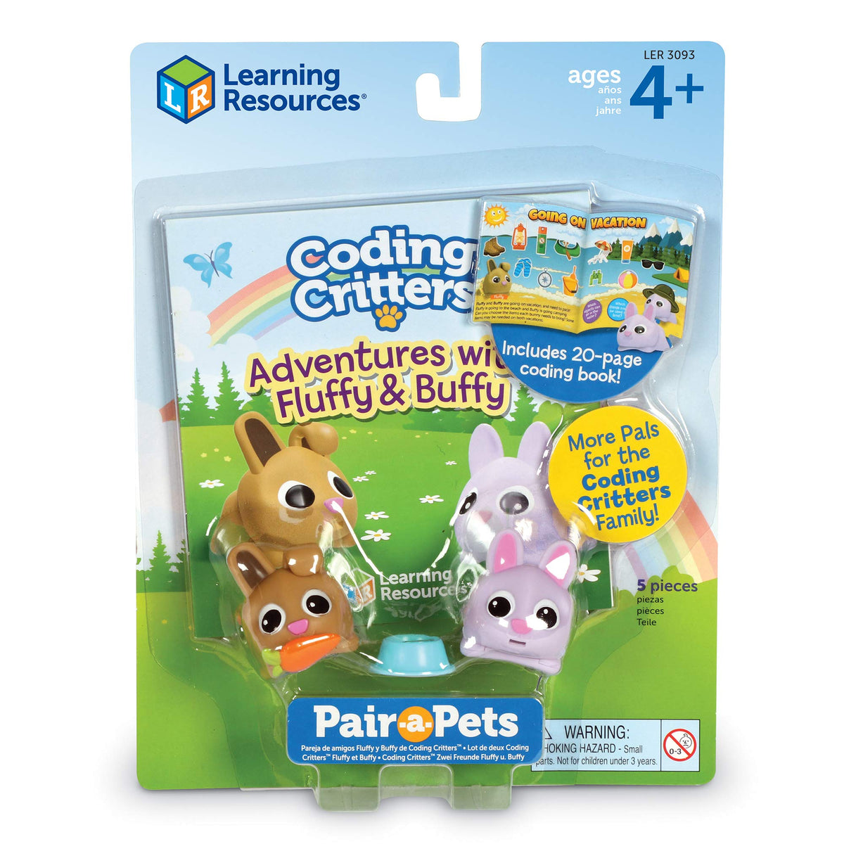 Learning Resources Coding Critters Pair a Pets Bunnies Fluffy & Buffy