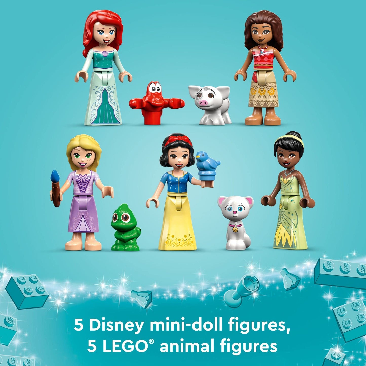 LEGO Disney Princess Ultimate Adventure Castle 43205 Building Toy with 5 Princess Mini-Dolls Including Ariel, Rapunzel and Snow White(Packaging May