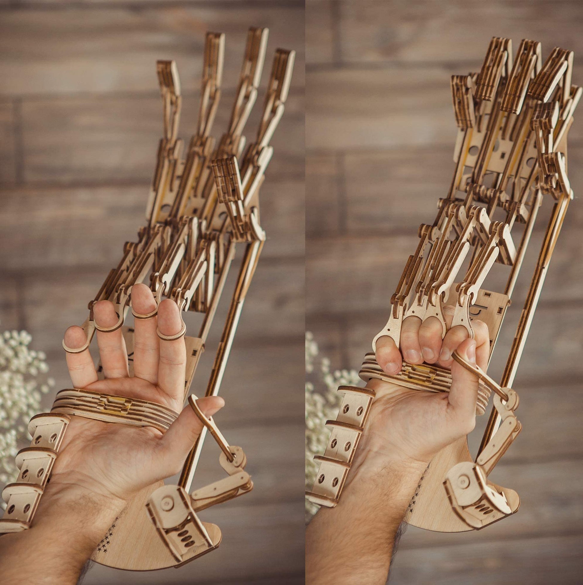 Wood Trick Robot Hand 3D Wooden Puzzles for Adults to Build