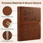 IdeaMarlle Leather Sports Card Binder with 600 Pockets, 4-Pocket Double-Sided Trading Card Album with 75 Sleeves, 6-Ring Refillable Card Collection