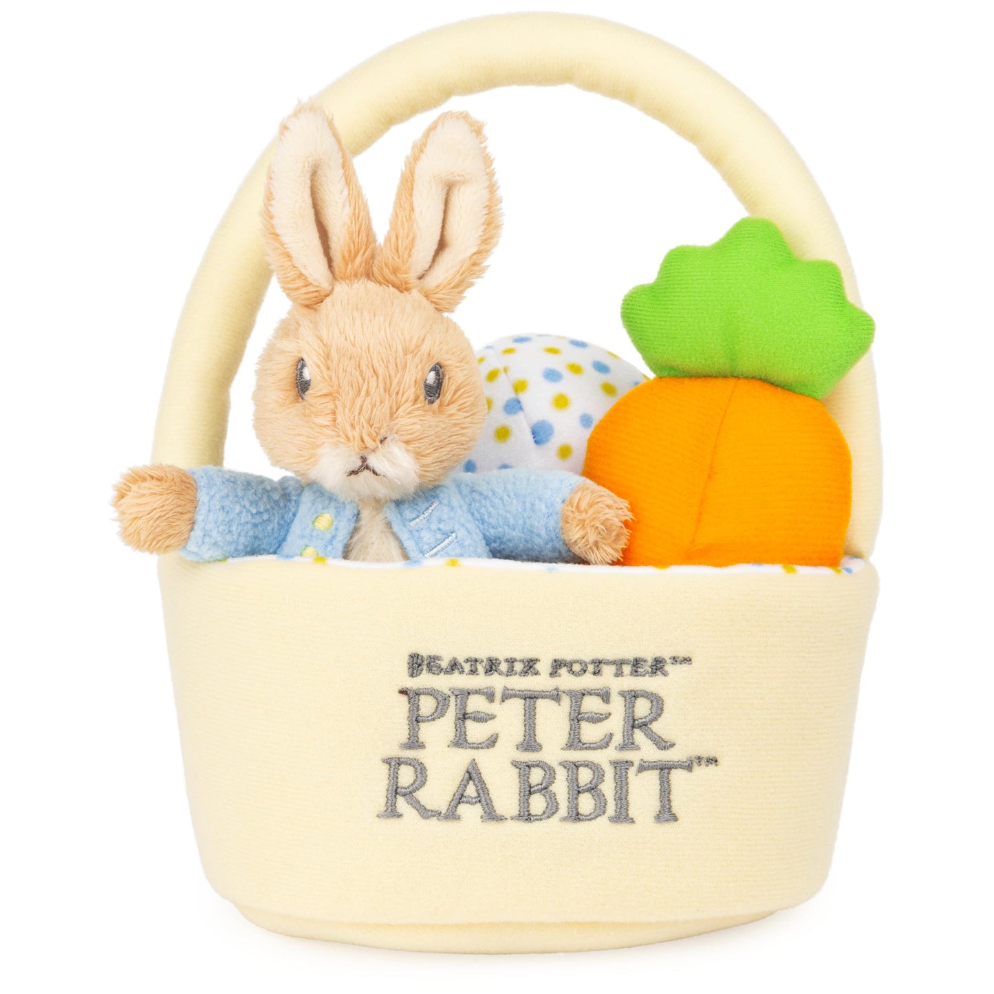 GUND Peter Rabbit Easter Basket 4-Piece Sensory Plush Playset for Babies