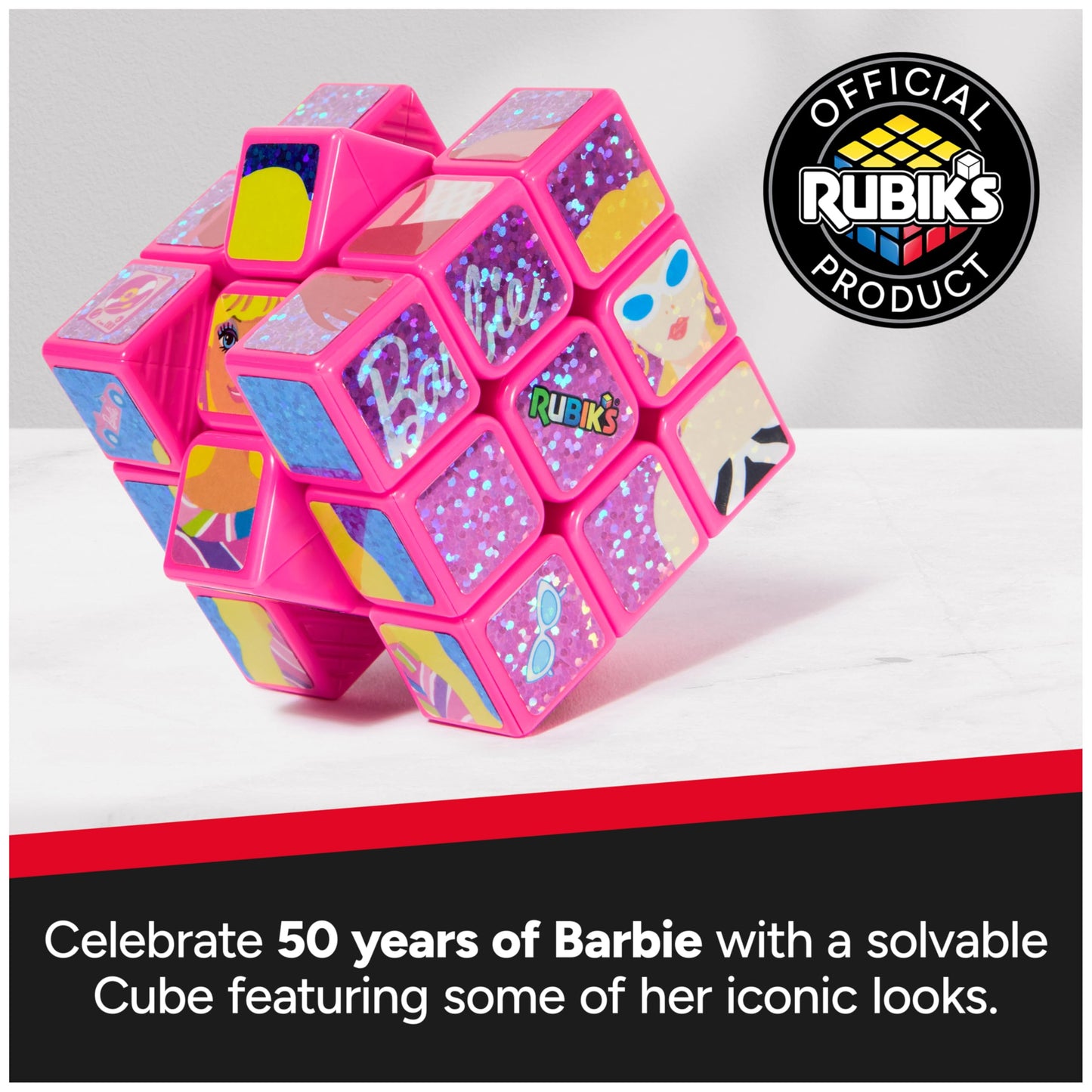 Rubik's Cube Barbie 50th Anniversary 3x3 Cube Collectible Brain Teaser