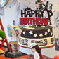 Red Glitter Dancing King Queen Cake Decorations Band Themed Party Supplies