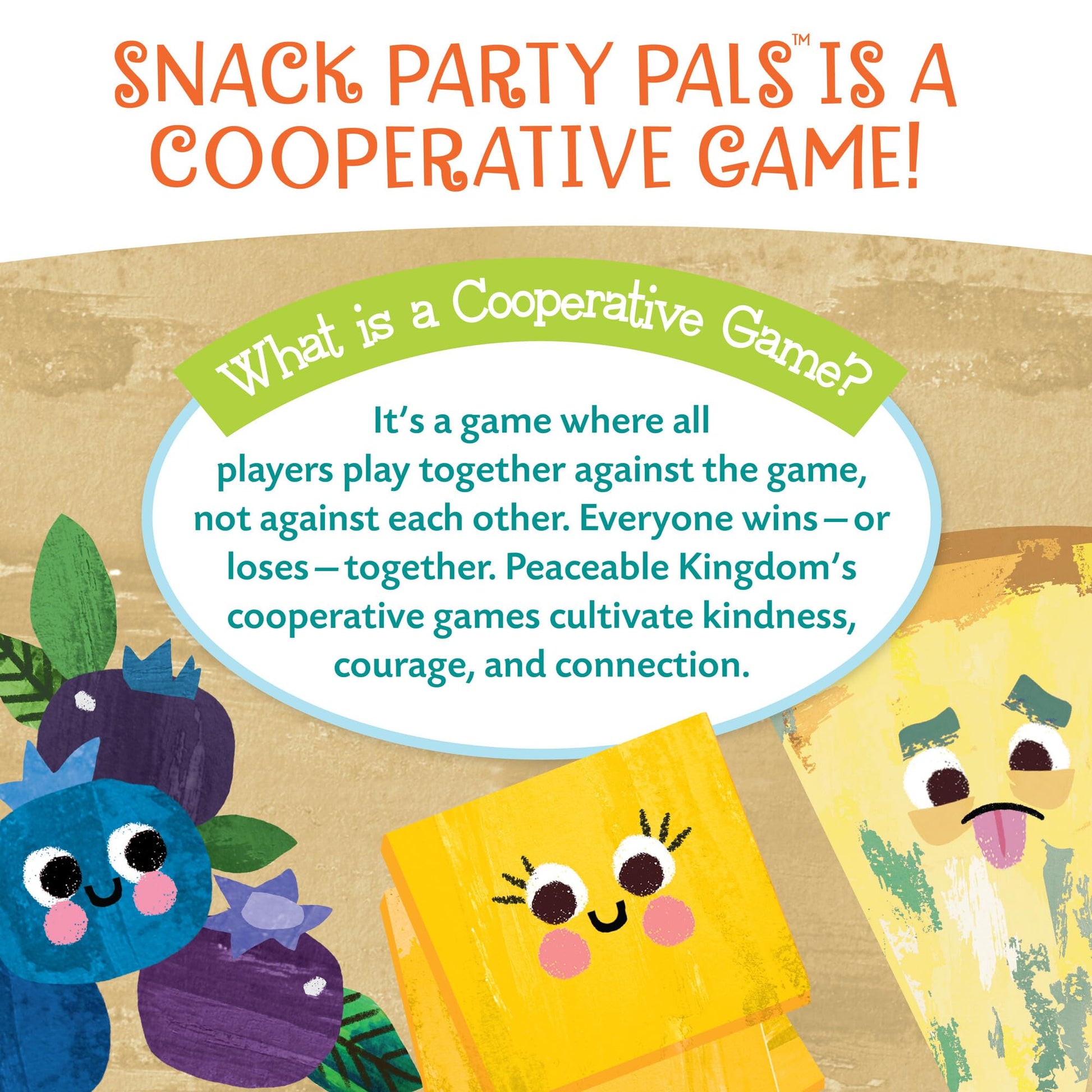 Peaceable Kingdom Snack Party Pals Cooperative Game - Fun Memory Game for Preschoolers & Kindergarteners - Ages 4+