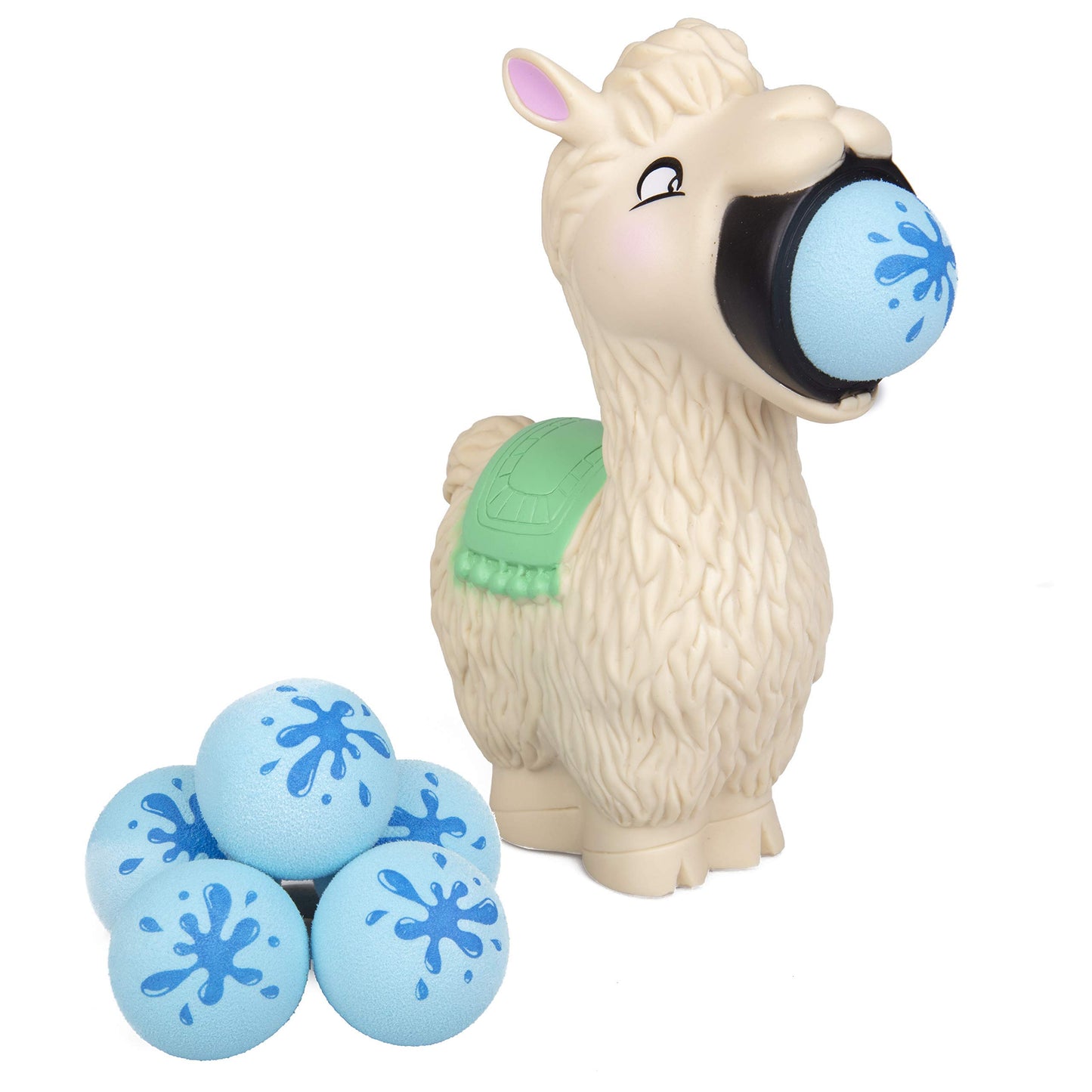 Hog Wild Llama Ball Popper Toy - Includes 4 Soft Foam Balls - Squeeze to Pop Air Powered Balls Up to 20 Feet - Launcher Safe for Indoor/Outdoor Play