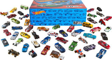 Hot Wheels Toy Cars & Trucks, 50-Pack of 1:64 Scale Vehicles, Individually Packaged (Styles May Vary) (Amazon Exclusive)