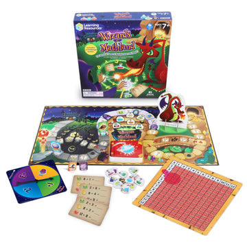 Learning Resources Wizards of Mathland - Multiplication Math Games for Kids, 2nd - 3rd Grade Classroom Board Game, Fun Educational Homeschool Games