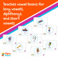 The Mighty Readers Super Spelling Cards: Vowel Teams and Their Friends Phonics Reading Spelling Activity Flashcards Grade 1 Grade 2 Grade 3, Medium