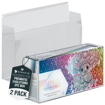 Dinavio Crafthouse 2 Pack Prismatic Evolutions SPC Plastic Protectors - 0.7mm Ultra Thick Display Protector - Compatible with Prismatic Evolutions