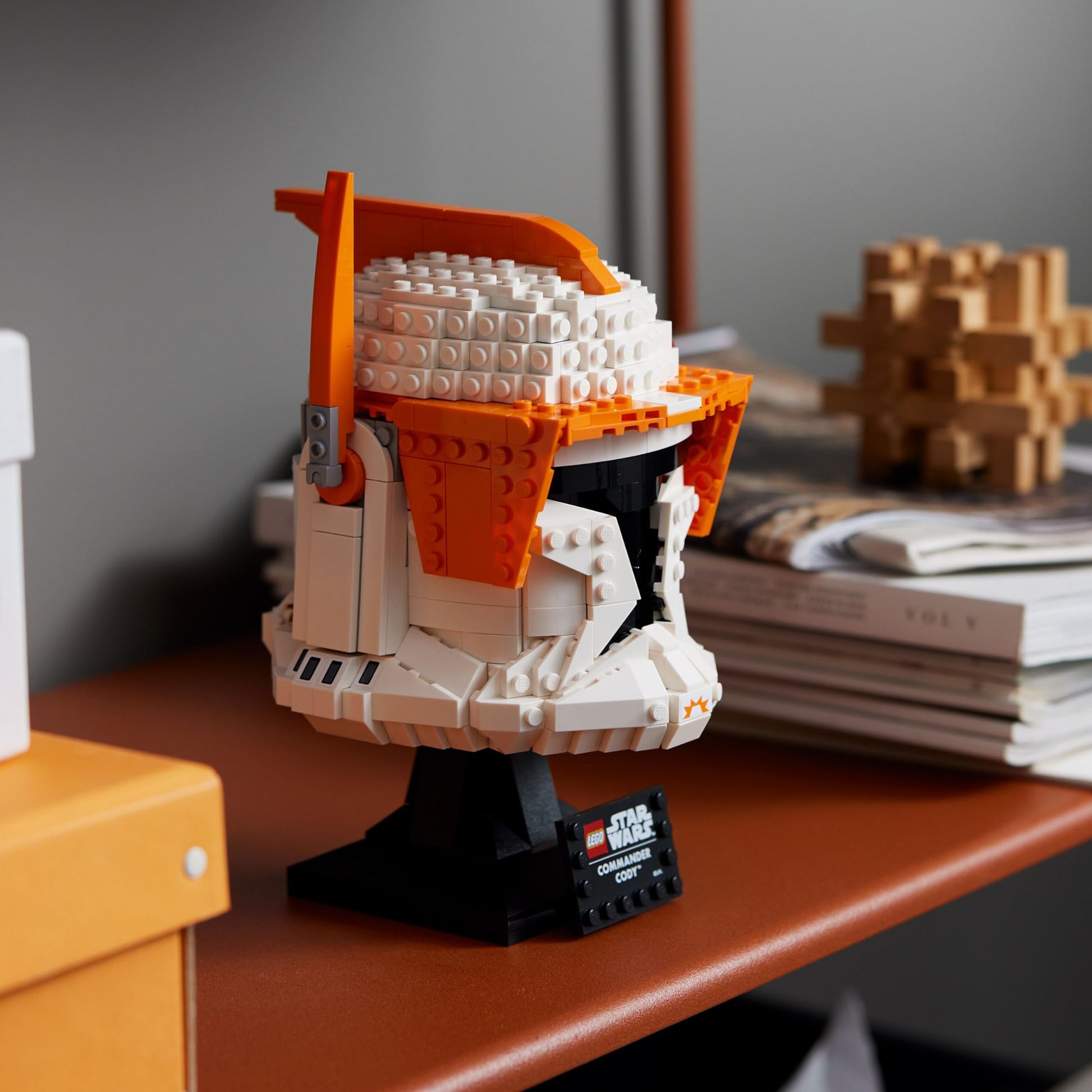LEGO Star Wars Clone Commander Cody Helmet 75350 Collectible Building Set - Featuring Authentic Details, Office Decor Display Model for Adults,