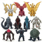 JAYKENIXO 10 Pack NEW Monster Action Figures - Small Dragon & Kaiju Toys with Movable Joints, Dragon VS Kong Creature Playset for Kids, Cake Toppers