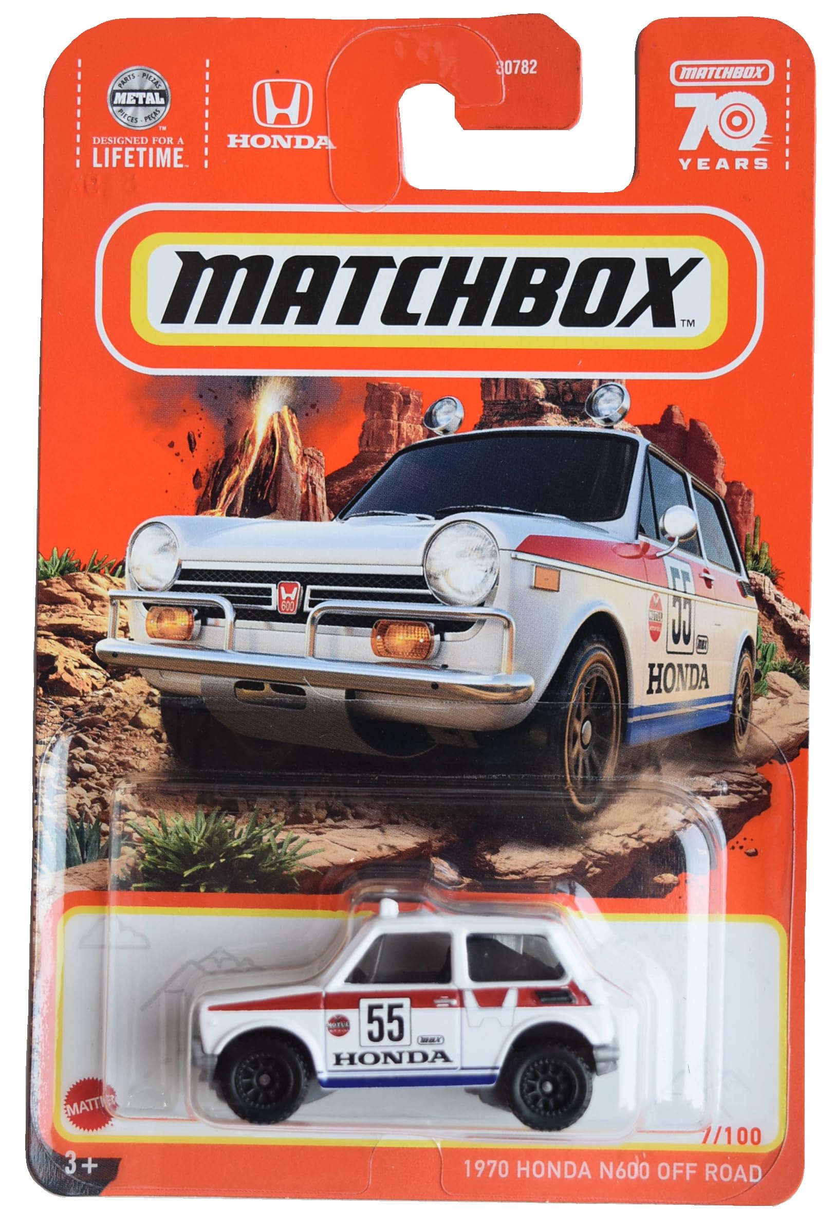 Matchbox 1970 Honda N600 Off Road, Red, 1:64 Scale, Kid, Car, Children