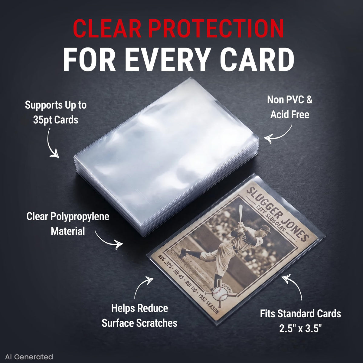 Ultra Pro Penny Sleeves - Holds Standard Size 2.5" x 3.5" - 1000 Pack