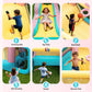 Inflatable Bounce House with Air Blower for Kids, 6 in 1 Jump Bounce House with Slide,Inflatable Jump House with Climbing Wall, Soccer Goal