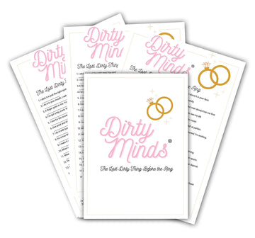 TDC Games Dirty Minds Bridal Shower Games for Adults, Bachelorette Party Quiz with Naughty Clues for 25 Guests, Funny Wedding Shower Games