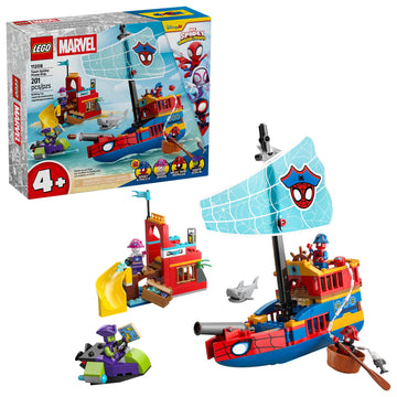 LEGO Marvel Spidey and His Amazing Friends Team Spidey Pirate Ship Building Toy for Kids - Super Hero Pretend Play Set for Preschool Boys & Girls