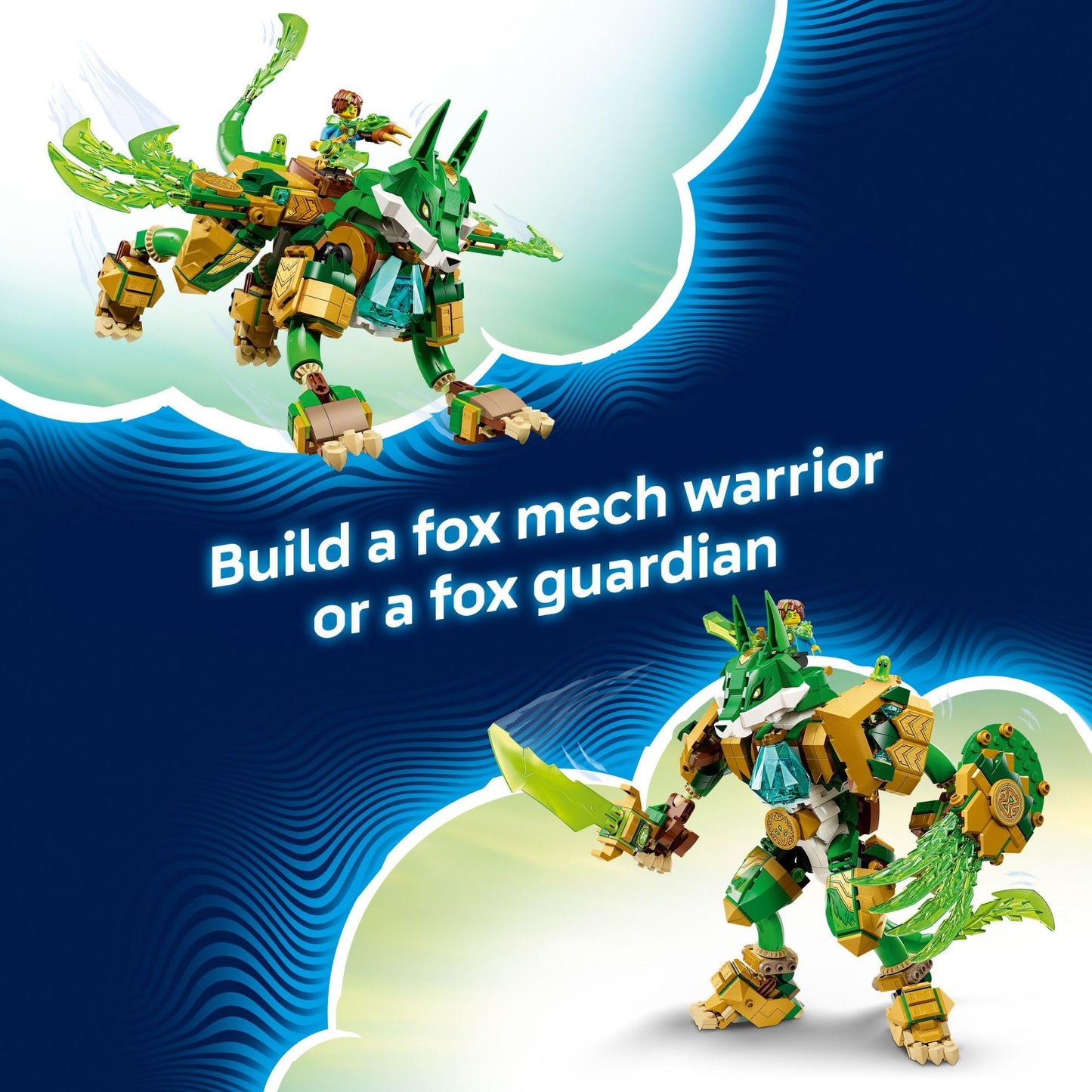 LEGO DREAMZzz Fox Guardian Mech Building Toy for Boys & Girls - Pretend Play Set for Kids, Ages 9+ - W/2 Build Options, 3 Minifigures, & 3 Creatures