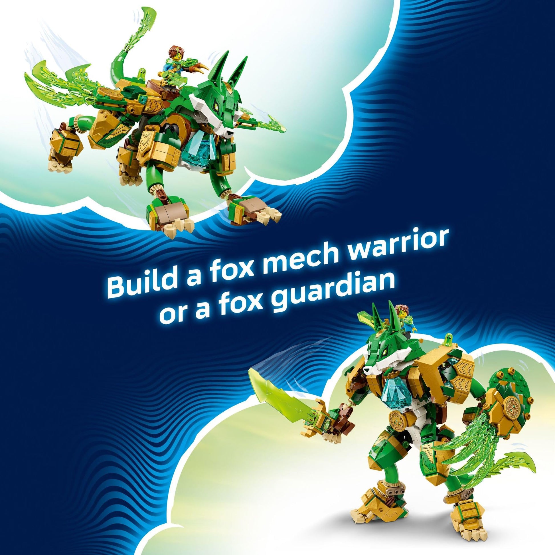 LEGO DREAMZzz Fox Guardian Mech Building Toy for Boys & Girls - Pretend Play Set for Kids, Ages 9+ - W/2 Build Options, 3 Minifigures, & 3 Creatures
