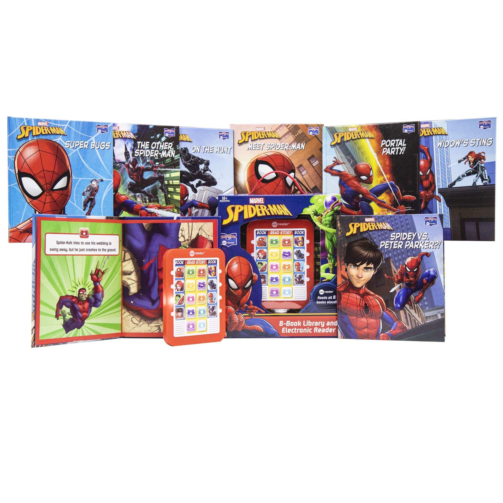 Spiderman Sound Book Library with Electronic Me Reader Bundle