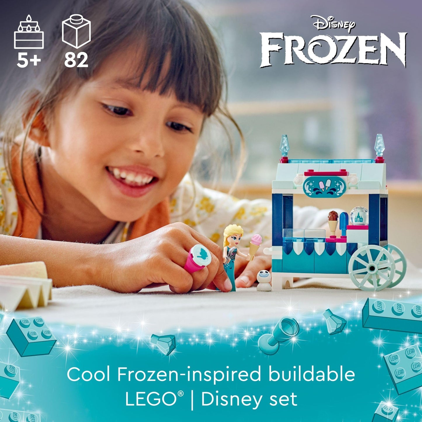 LEGO Disney Frozen Elsa’s Frozen Treats Building Set, Includes Elsa Mini-Doll and a Snowgie Figure, Elsa Toy Makes a Fun Gift for Girls and Boys who