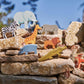 Tender Leaf Toys Safari Animals - 8 Wooden Zoo Figurines with a Display Shelf -Classic Toy for Pretend Play - Develops Social, Creative & Imaginative