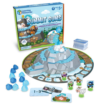 Learning Resources Summit Sums - Math Manipulatives, Montessori Board Games, Addition and Subtraction, Counting literacy Toys, STEM for Kids, Critical