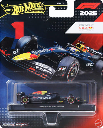 Hot Wheels 1:64 Scale Premium Die-Cast Formula 1 Collectible Toy Race Car with Real Riders Tires & Metal/Metal Body & Chassis