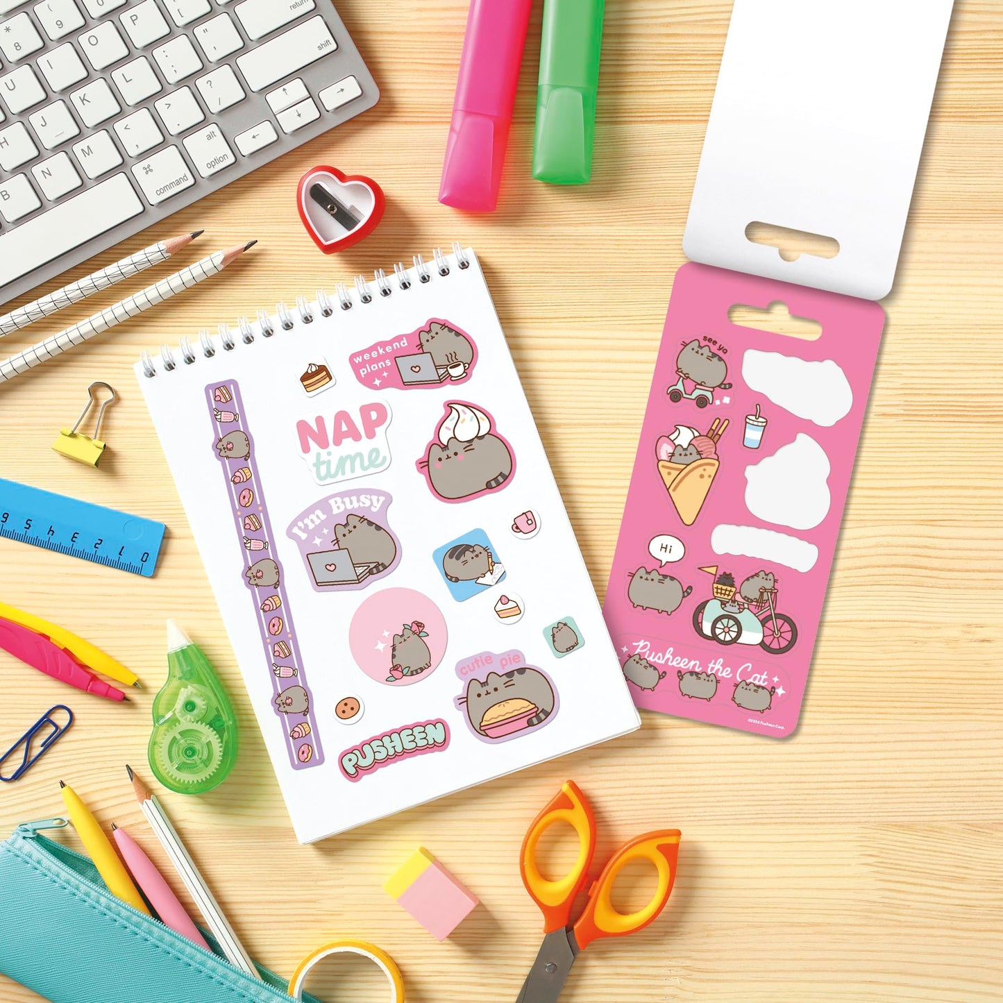 Pusheen Mini Sticker Slim Flip Pad - 6 Page
