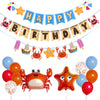 Pirese Crab Party Decorations - Crab Birthday & Feast Supplies | Seafood Boil Theme | Includes Sign, Balloon