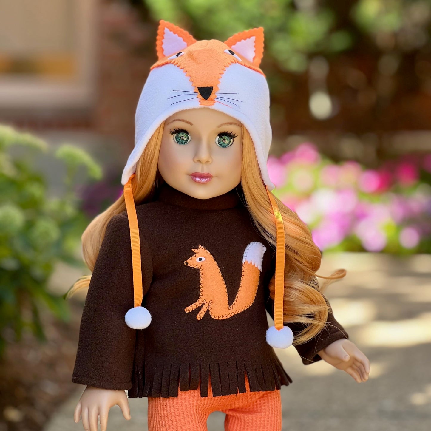 Foxy - Clothes for 18 inch Dolls - 4 Piece Outfit - Hat, Blouse, Leggings and Boots. (Doll Not Included)