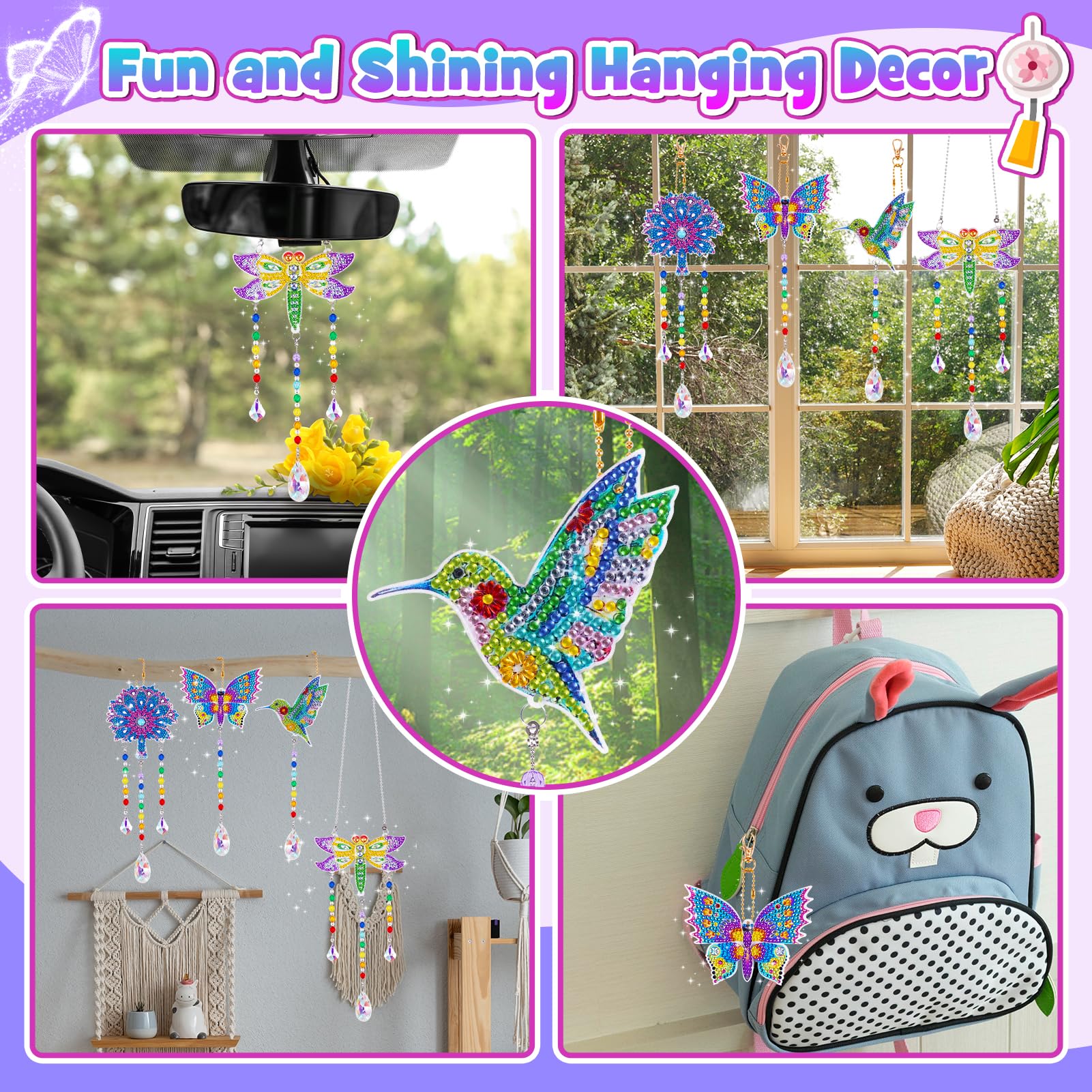 WethCorp Diamond Painting Arts and Crafts for Kids Ages 8-12,Birthday Gifts for 6 7 8 9 10-12 Year Old Girls Diamond Art Kits for Adults Teen Girl